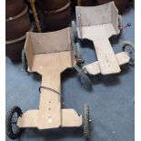 TWO 'SKIPPER 7' PLYWOOD GO CARTS