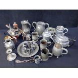 A COLLECTION OF PEWTER WARE