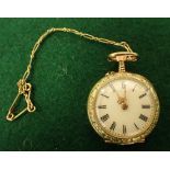 AN EARLY 20TH CENTURY FRENCH MINIATURE POCKET WATCH