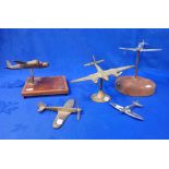 A COLLECTION OF WW2CAST METAL AIRCRAFT MODELS