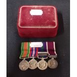 A GROUP OF FOUR WWII MINIATURE DRESS MEDALS