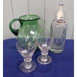 A PAIR OF 19TH CENTURY ALE GLASSES