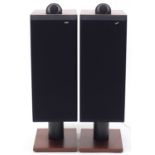 Pair of Bowers & Wilkins DM7 MK2 rosewood veneer floor standing speakers, number 01399 and 01400,