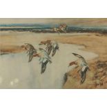 Frank Southgate - Game birds, pencil signed lithograph in colour, mounted and framed, 46cm x 32cm