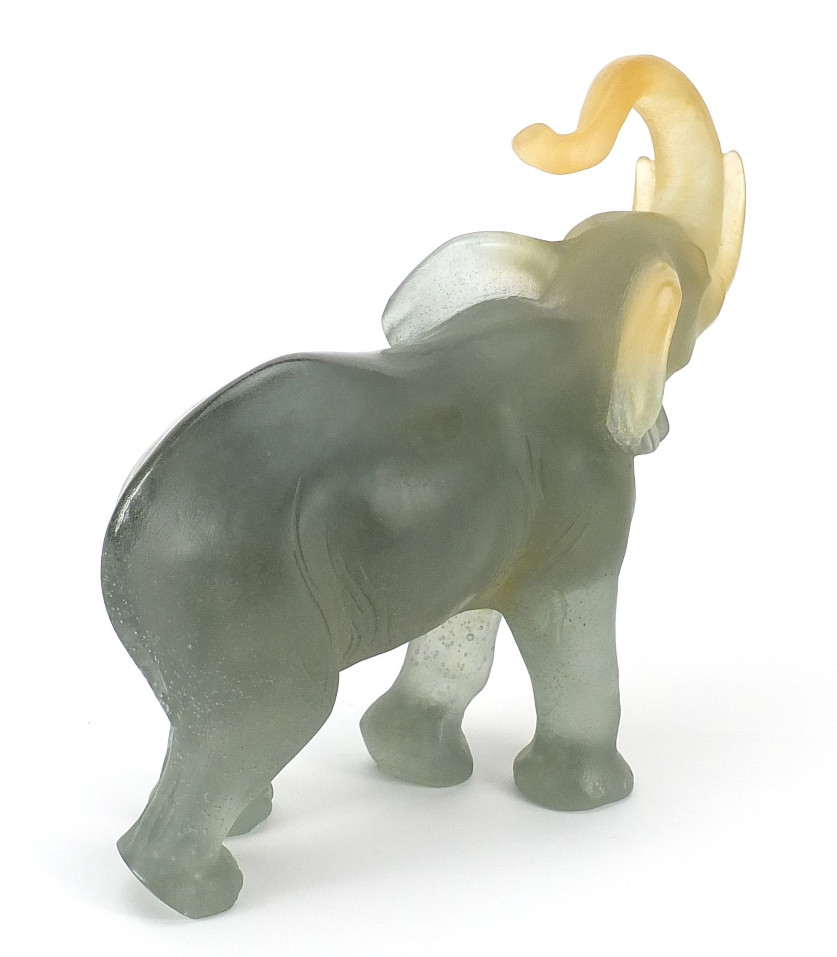 Daum, French Crystal Pate de Verre Elephant with box, 23cm in length - Image 3 of 5