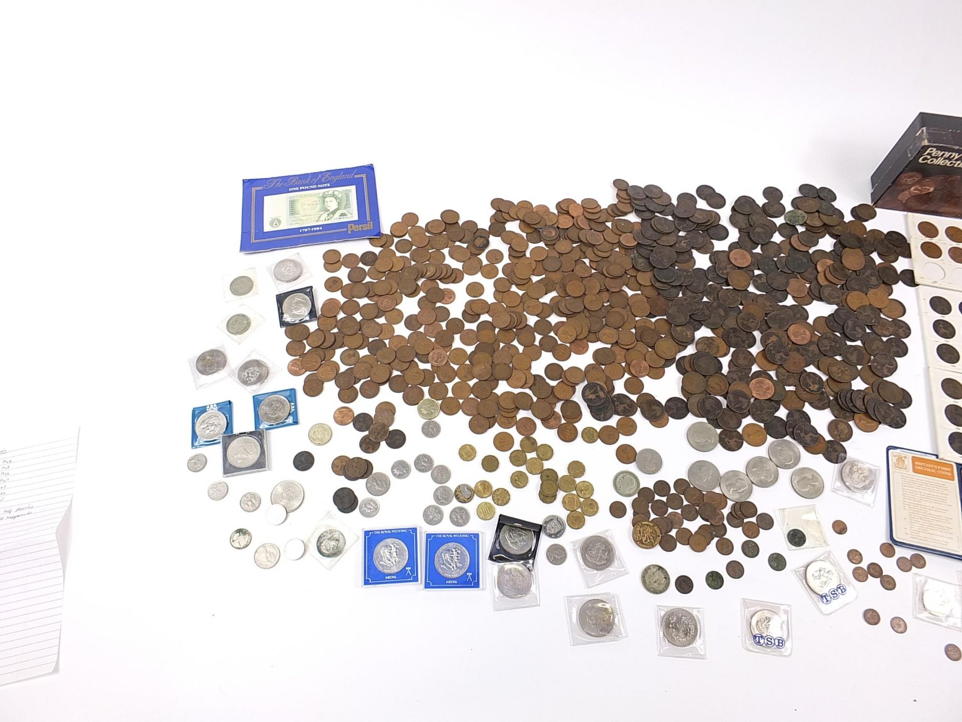 Collection of British pre decimal coinage and banknotes - Image 2 of 5