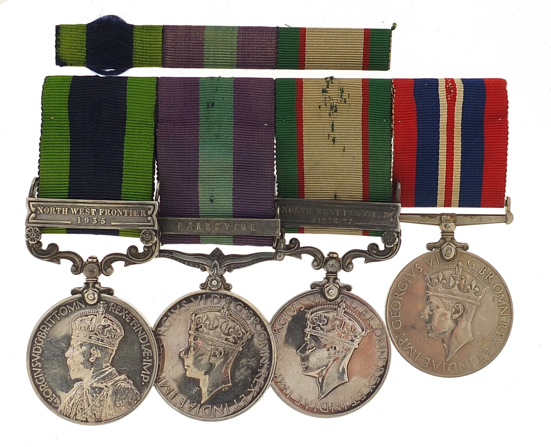 British military World War II four medal group relating to PTE G Jackson of the Hampshire Regiment