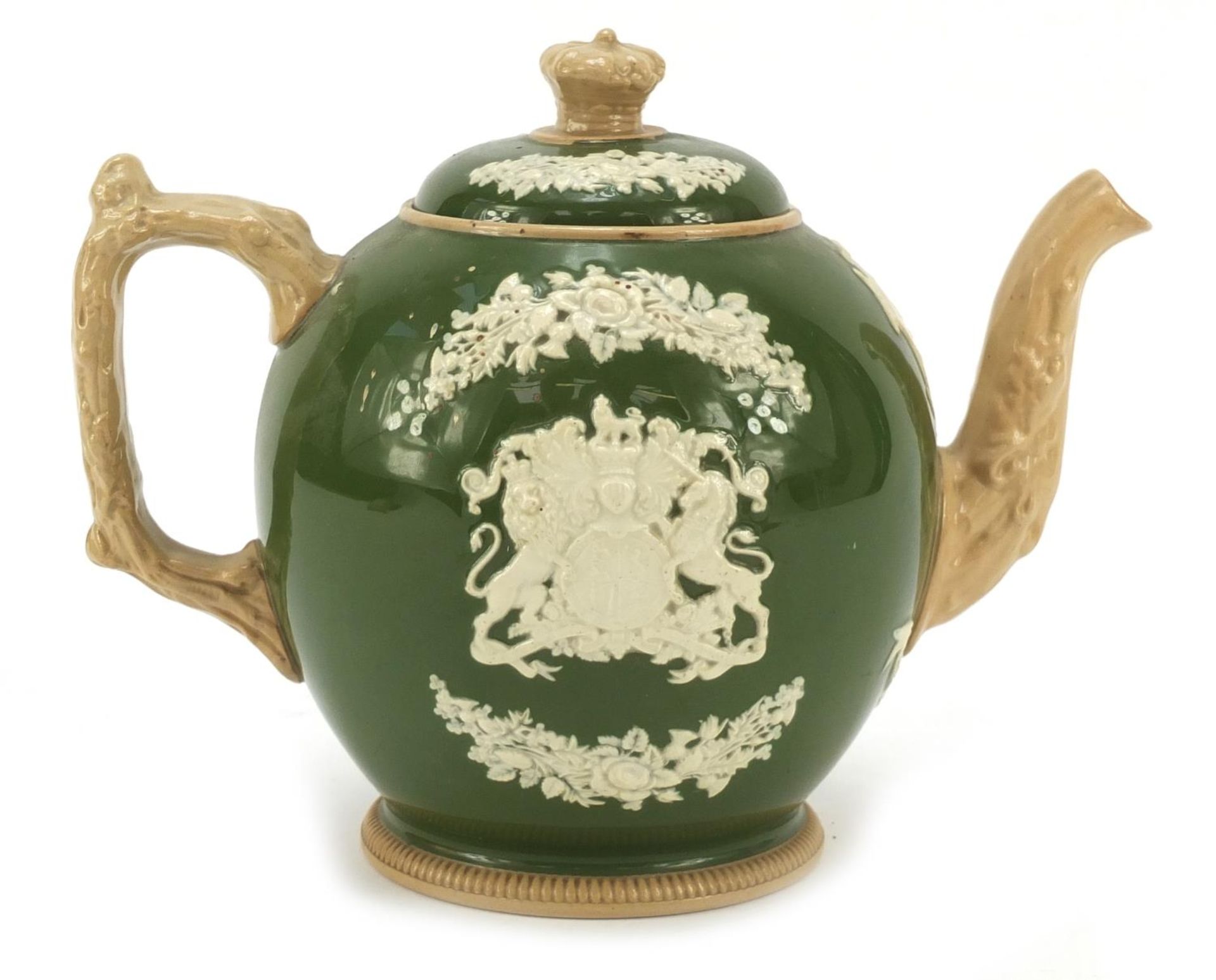 Victorian Copeland diamond jubilee teapot retailed by T Goode & Co, 16.5cm high There is a very - Image 4 of 8