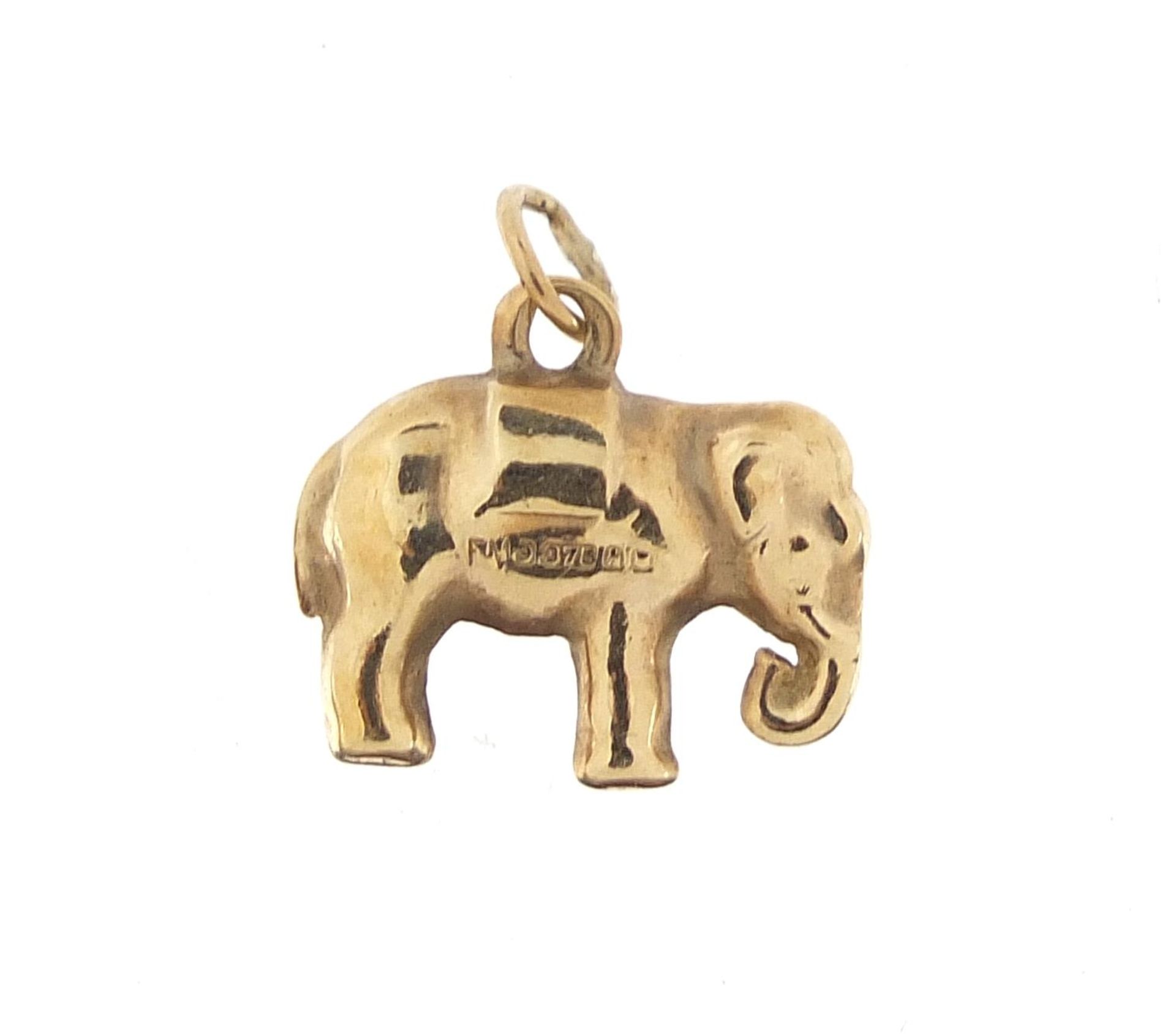 9ct gold elephant charm, 1.4cm in length, 0.7g - Image 2 of 3
