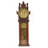 Admiral Fitzroy carved wall barometer, 118.5cm high