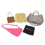 Four vintage handbags including Armani, Furla and Texier