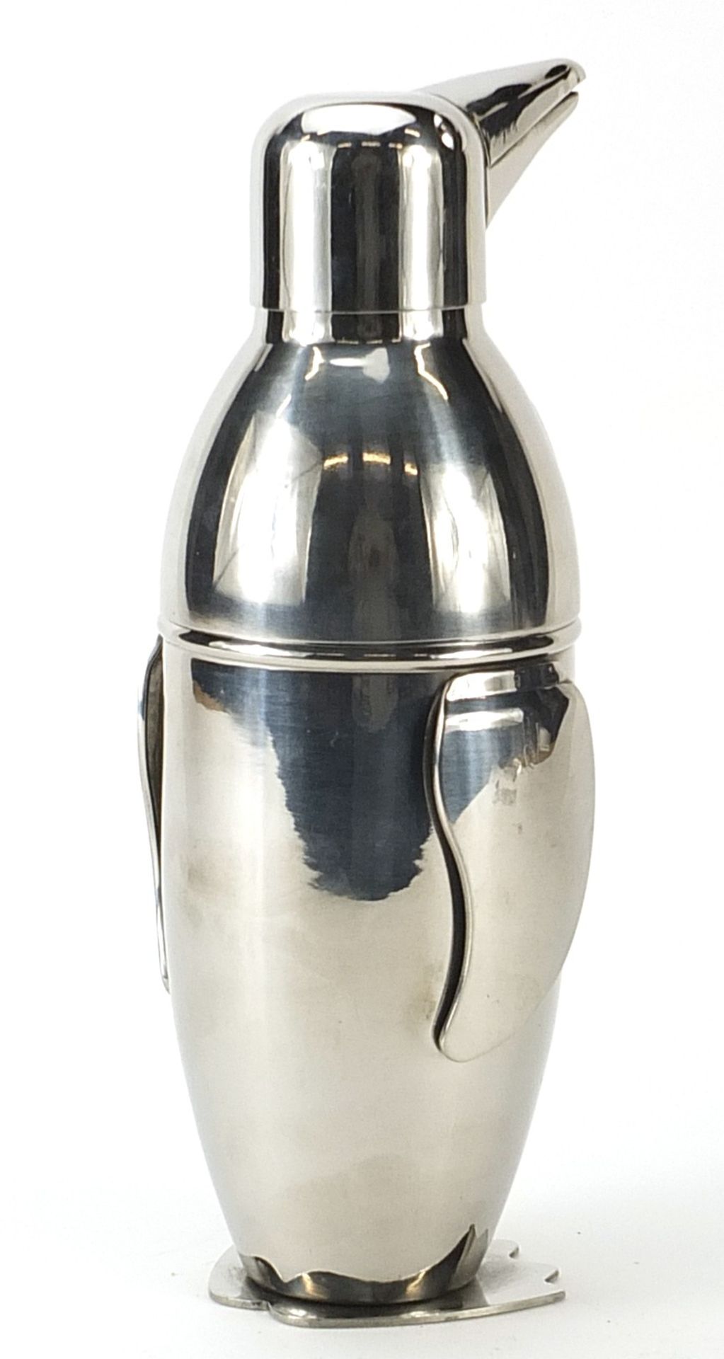 Art Deco design cocktail shaker in the form of a penguin, 22.5cm high Appears to be in good - Bild 2 aus 4