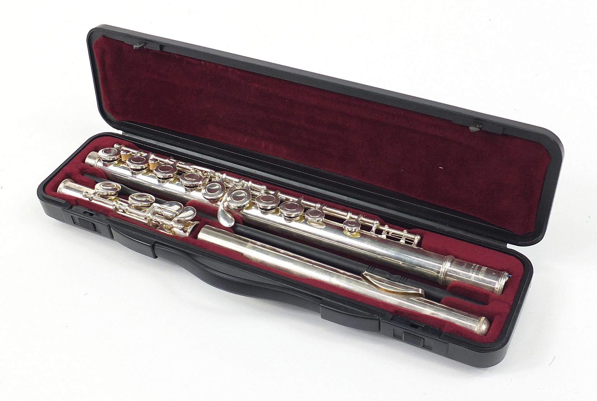 Yamaha silver plated three piece flute numbered 211SII, housed in a fitted case - Image 5 of 6