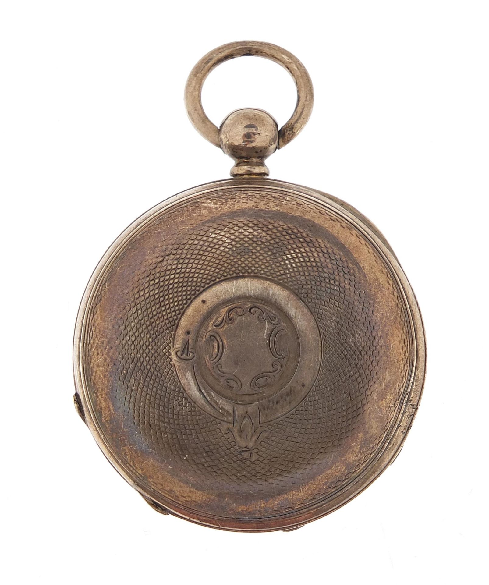 Waltham, gentlemen's silver open face pocket watch with enamelled dial, the movement numbered - Bild 2 aus 4