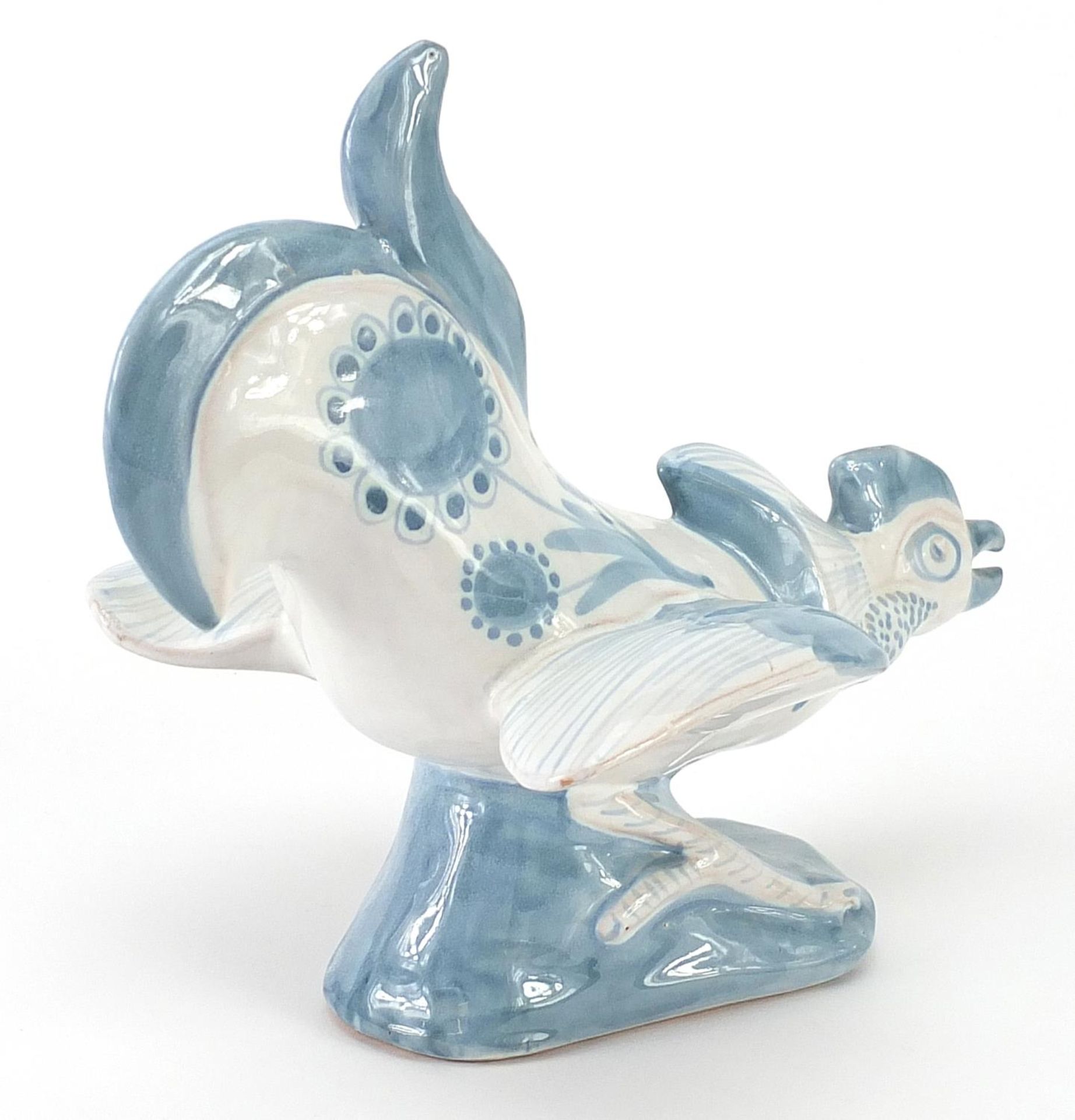 David Sharp for Rye, hand painted pottery cockerel, 24cm in length - Image 2 of 3