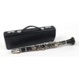 Yamaha ebonised three piece clarinet numbered 681II housed in a fitted case