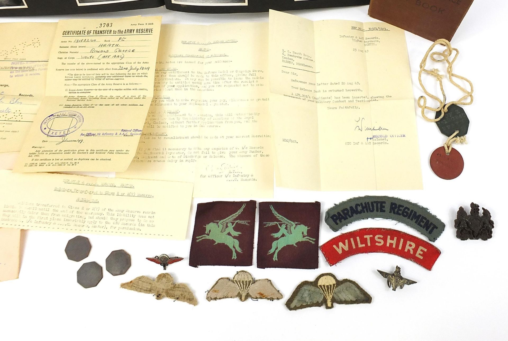 British military interest Parachute Regiment ephemera relating to Ronald George Heath, army number - Image 4 of 27