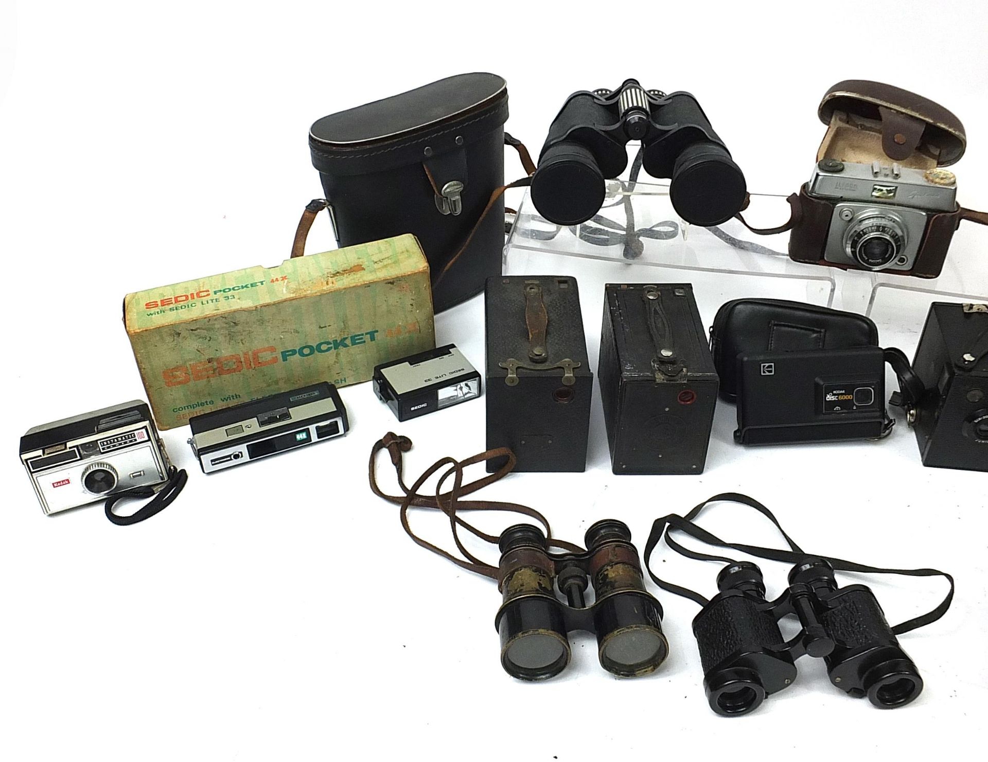 Vintage and later cameras and binoculars including Kodak and Barr & Stroud - Image 2 of 4