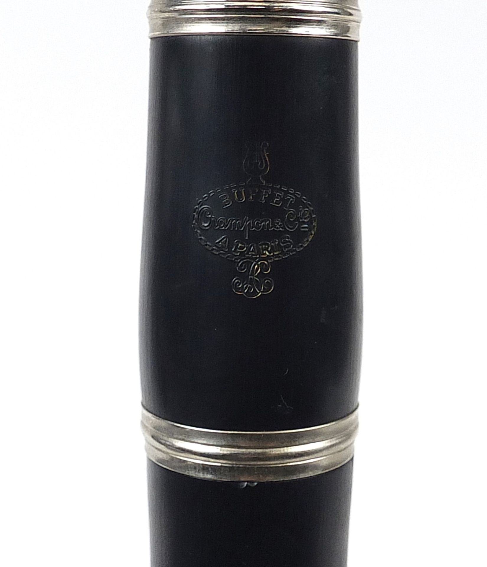 Buffet four piece ebonised clarinet retailed by Crampon & Co, Paris, housed in a fitted box - Image 5 of 7