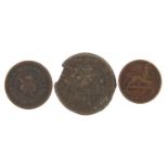 Three antique coins