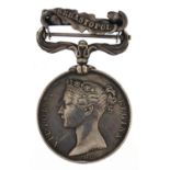 Victorian British military 1854 Crimea War medal with Sebastopol bar awarded to W HART 297