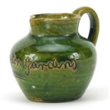 Dicker ware jug incised Littlington Gardens, 6cm high