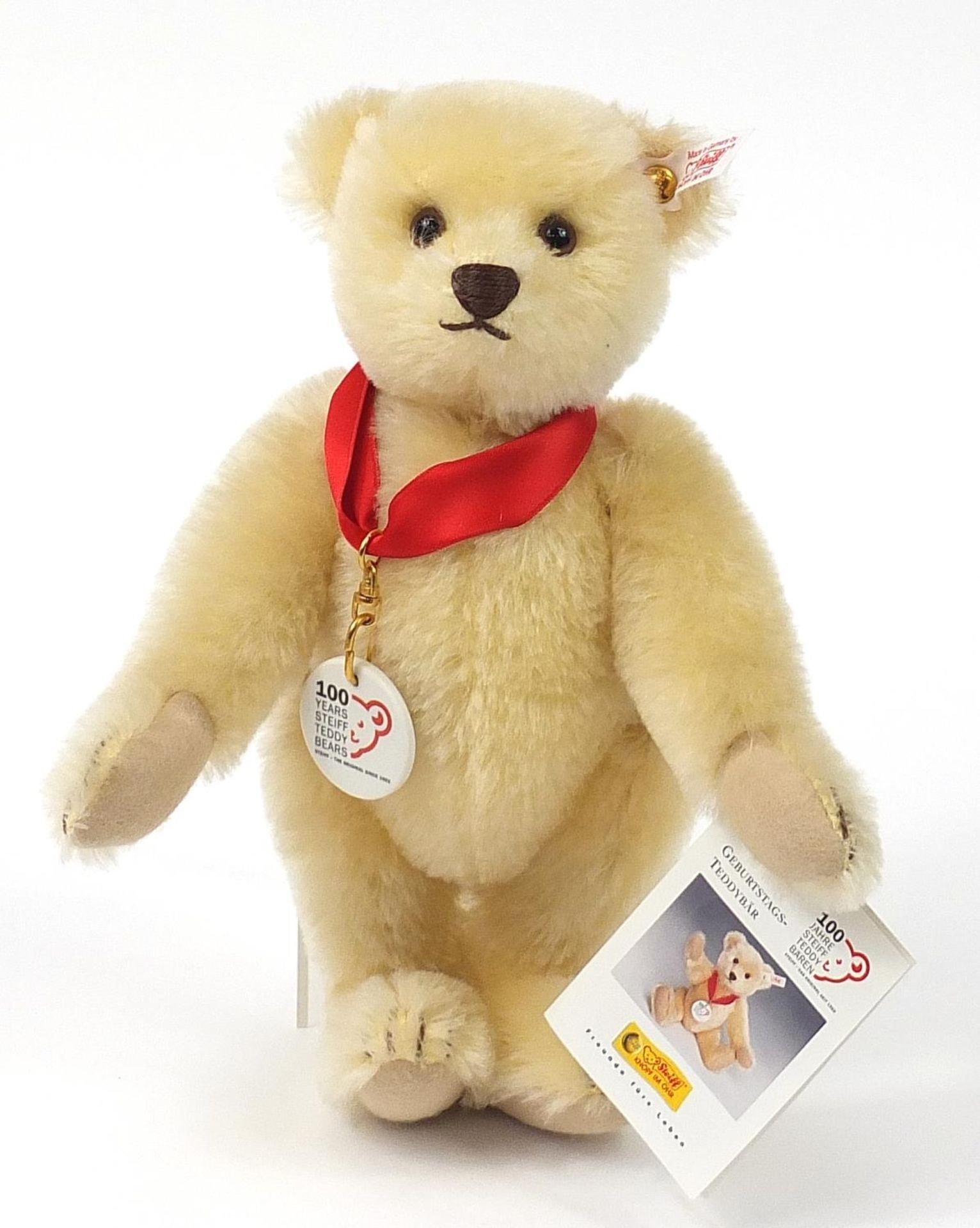 Steiff 100 year commemorative bear numbered 04912, 26cm high - Image 2 of 5