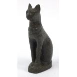 Egyptian style seated cat, 22cm high