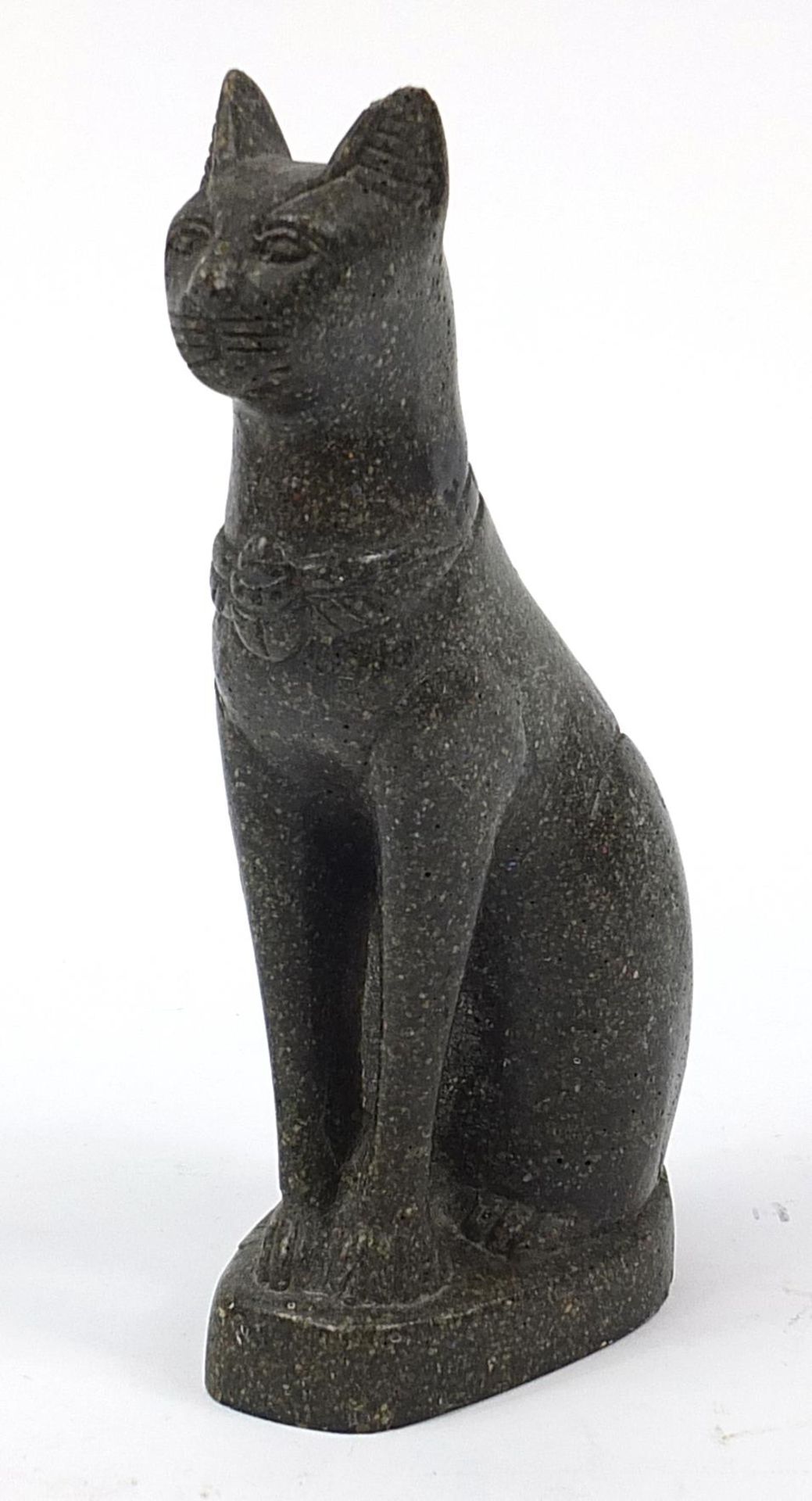 Egyptian style seated cat, 22cm high