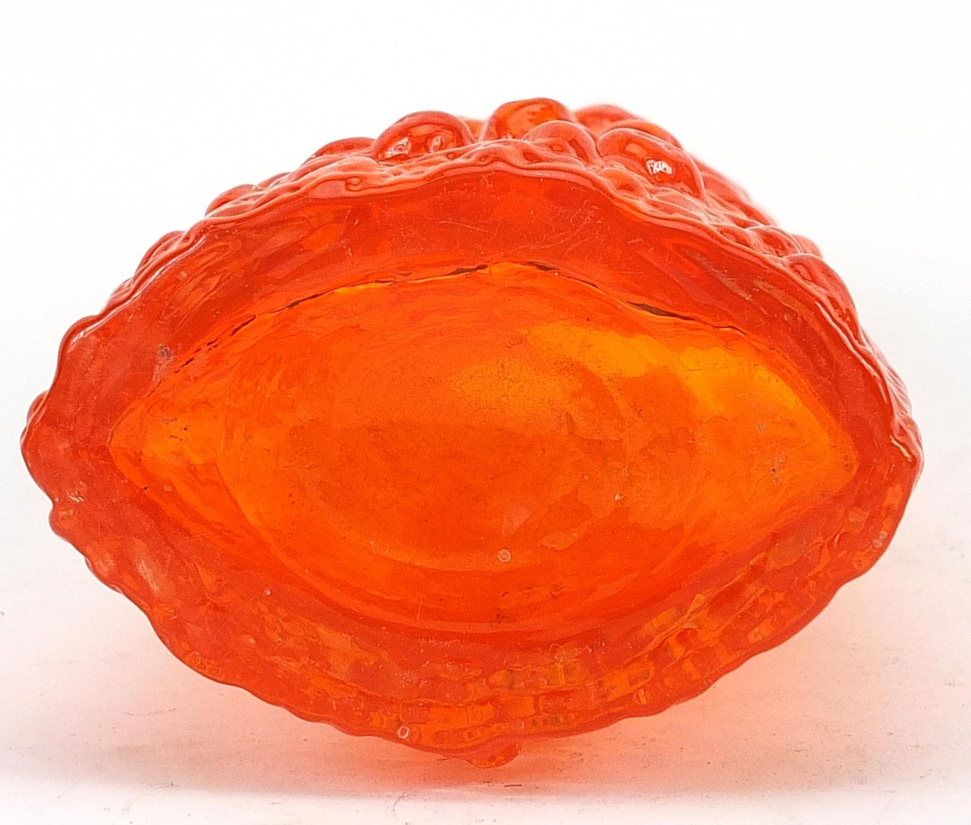 Geoffrey Baxter for Whitefriars, volcano glass vase in tangerine, 18cm high Overall in generally - Bild 3 aus 3