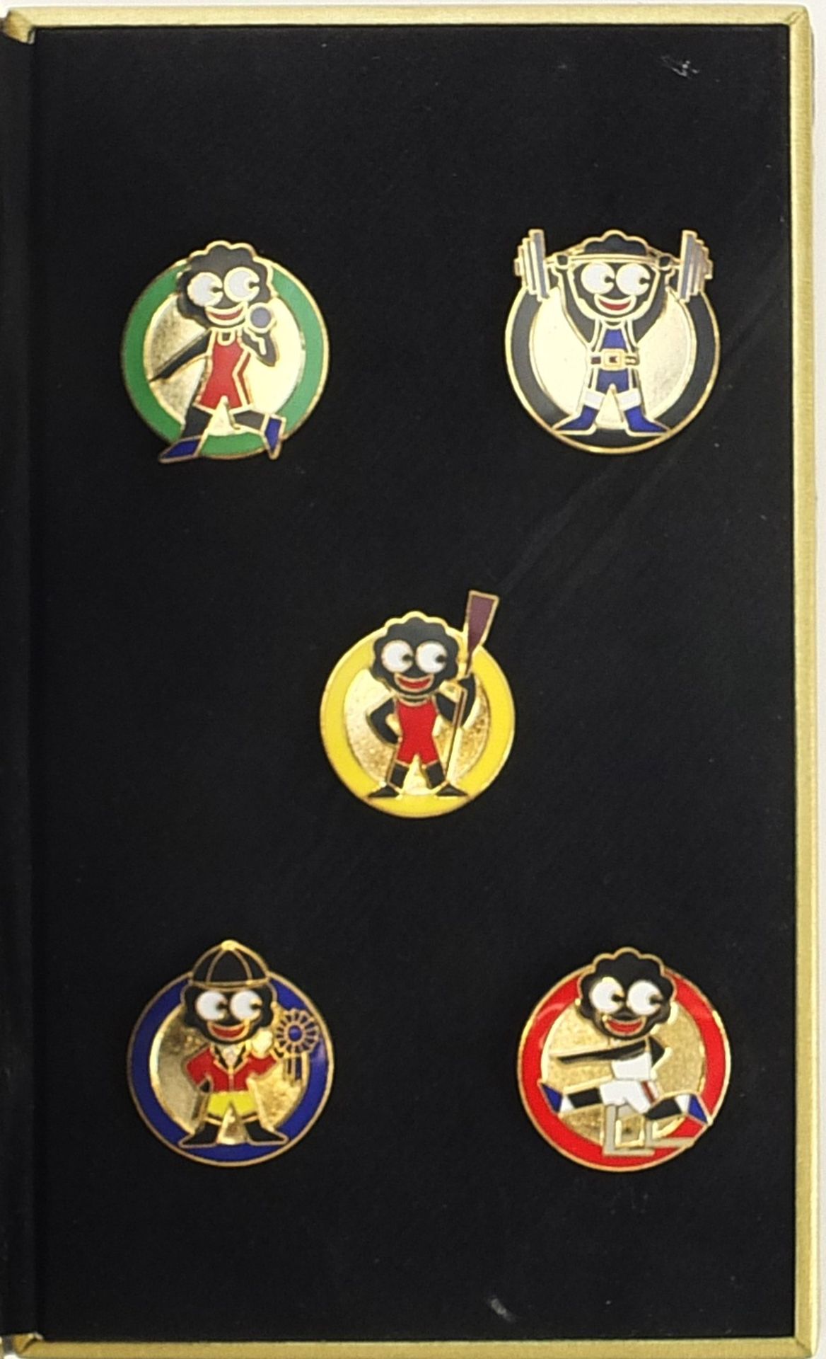 The Olympic games Golden Shred enamel badges with folder - Image 3 of 4