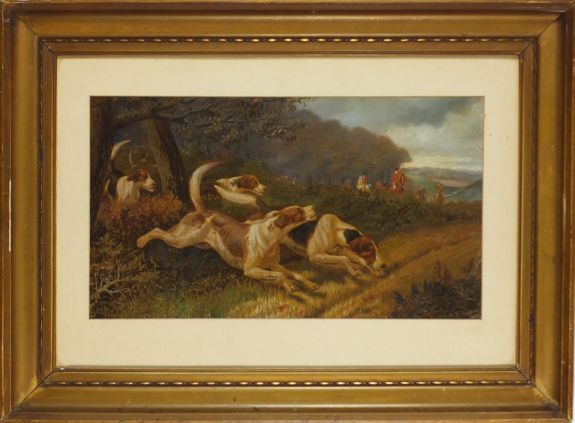Edward Algernon Stuart Douglas - Foxhounds and huntsmen, pair of heightened prints in colour, - Image 7 of 9