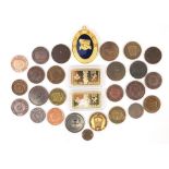 Collection of masonic interest coins, medallions and a Sussex jewel