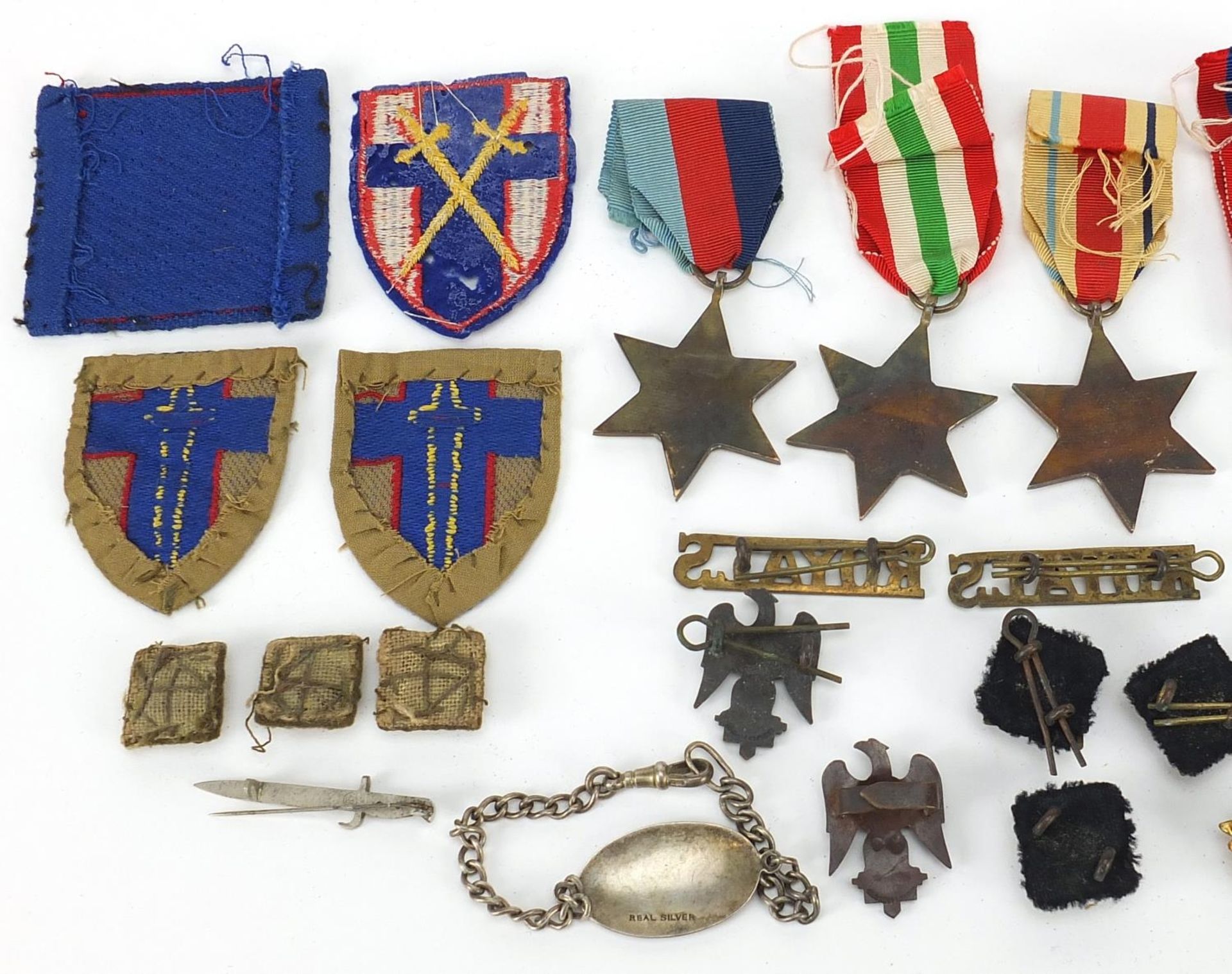 Militaria including World War II stars, Weingarten's wristwatch, Totem lighter and buttons - Bild 5 aus 7