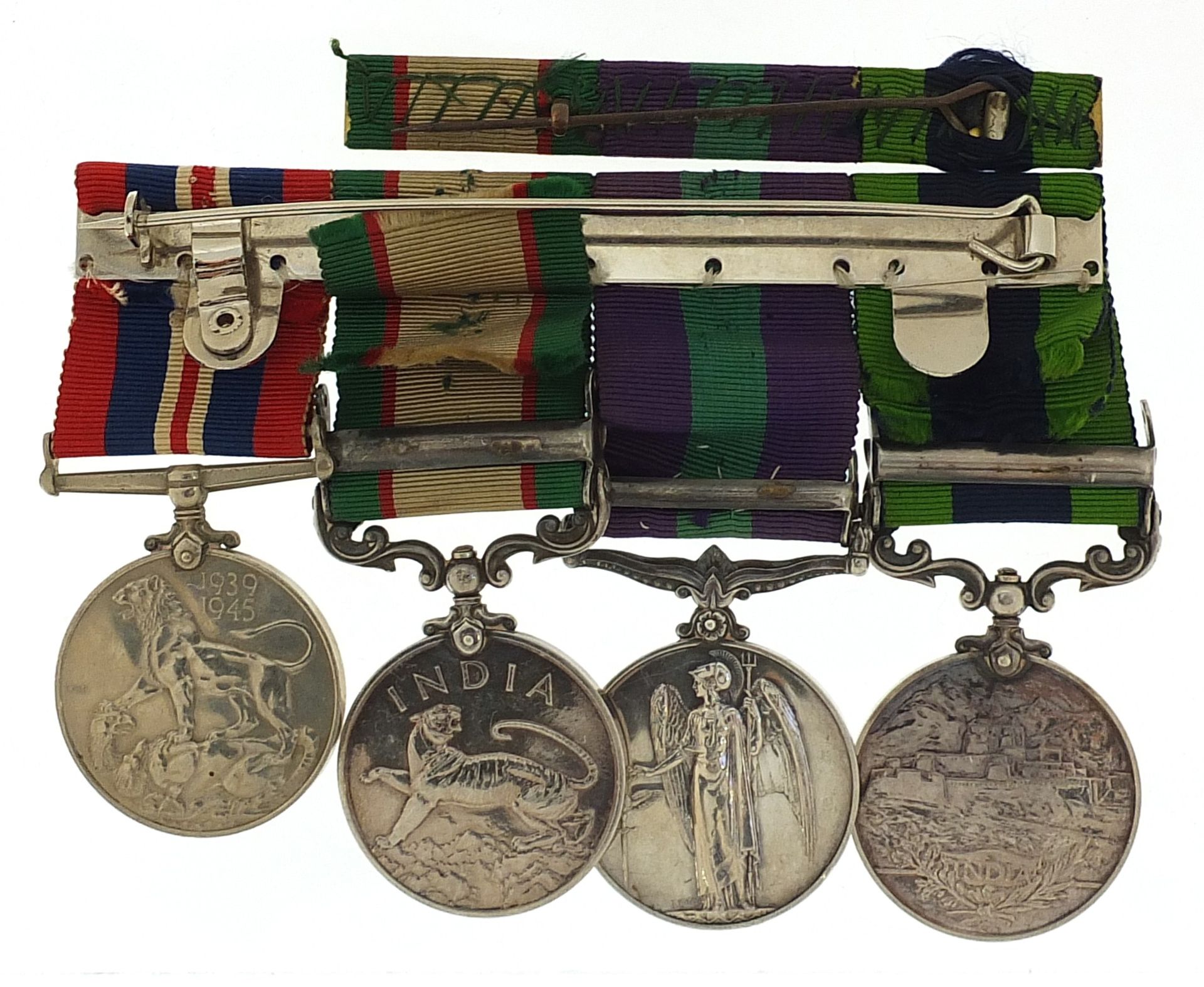British military World War II four medal group relating to PTE G Jackson of the Hampshire Regiment - Image 2 of 5