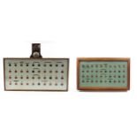 Two butler's and servants bell pull indicator boxes, the largest 86cm x 52cm