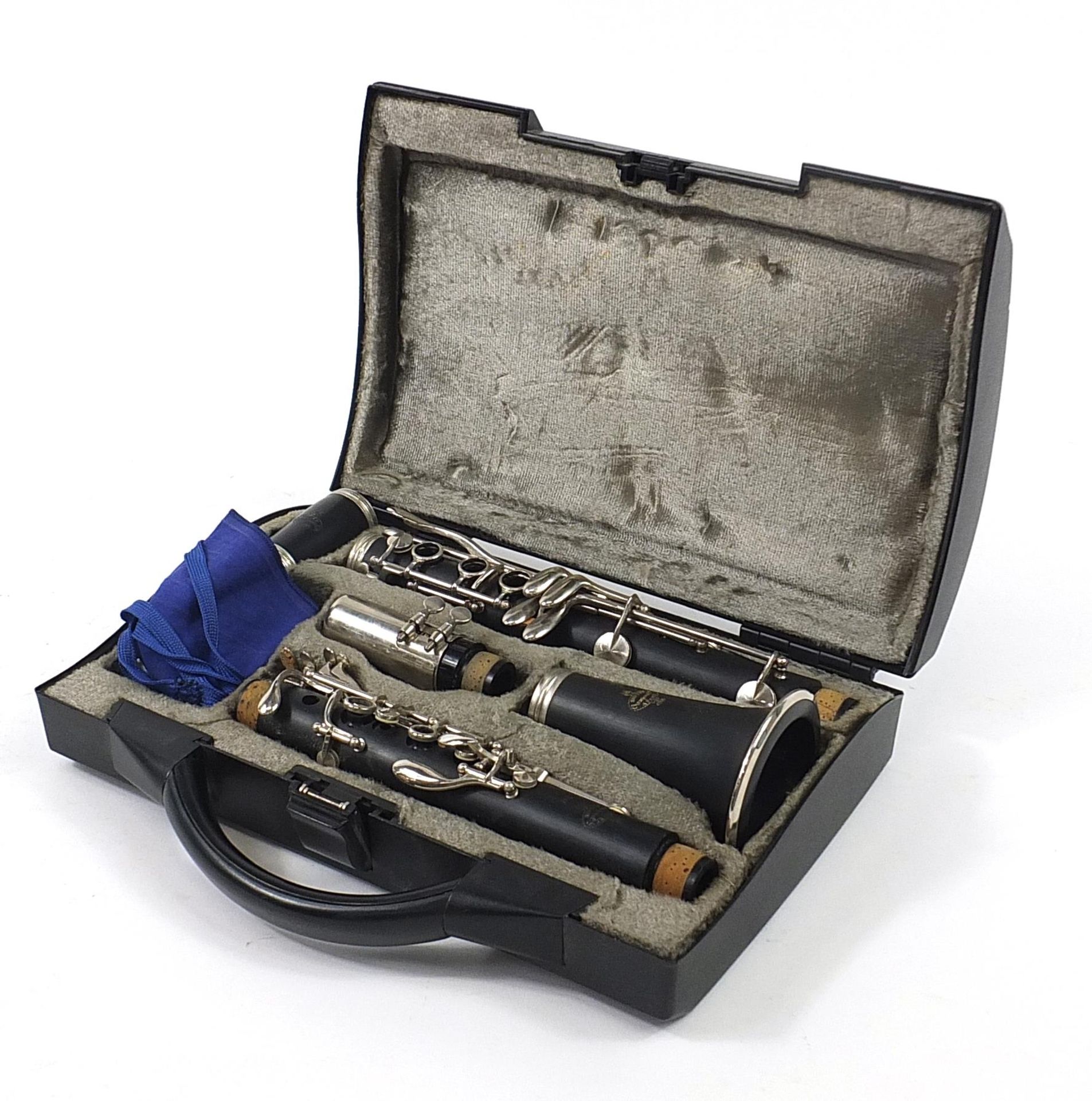 Buffet four piece ebonised clarinet retailed by Crampon & Co, Paris, housed in a fitted box - Image 6 of 7
