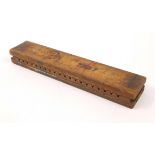 Vintage hardwood cigar mould presented by Jak Wintermans of Cagio Cigars, 56.5cm wide