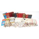 Extensive collection of British and world stamps, some loose and some arranged in albums
