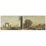 After James Baillie Fraser - A view of the Scotch Church and Government House, pair of 19th