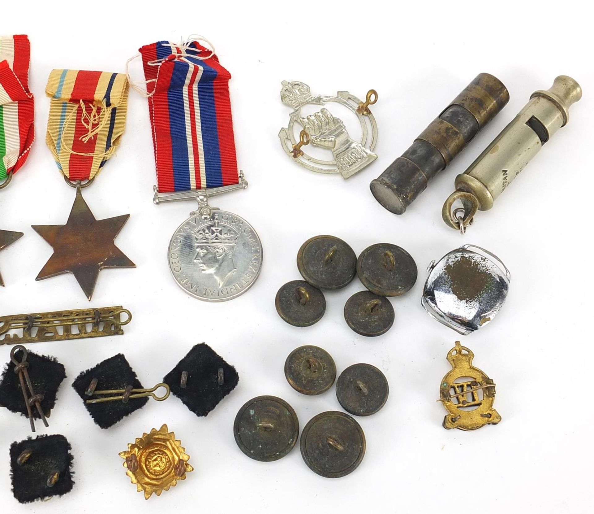Militaria including World War II stars, Weingarten's wristwatch, Totem lighter and buttons - Bild 6 aus 7