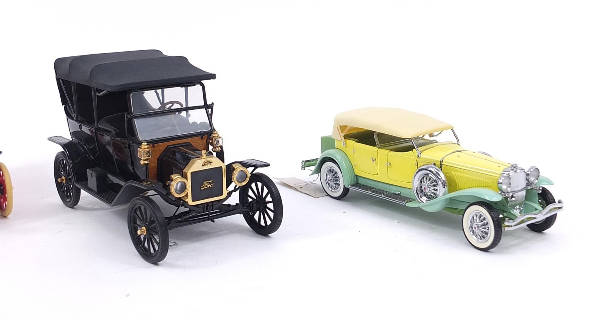Four Franklin Mint diecast collector's vehicles including 1995 Rolls Royce Silver Cloud 1 and 1911 - Image 3 of 4