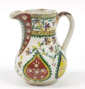 Turkish Kutahya coffee pot hand painted with flowers, 15cm high The handle has been broken and
