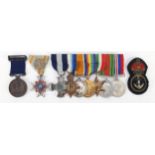 British military World War I and World War II nine medal group relating to Lieutenant H P Keeley