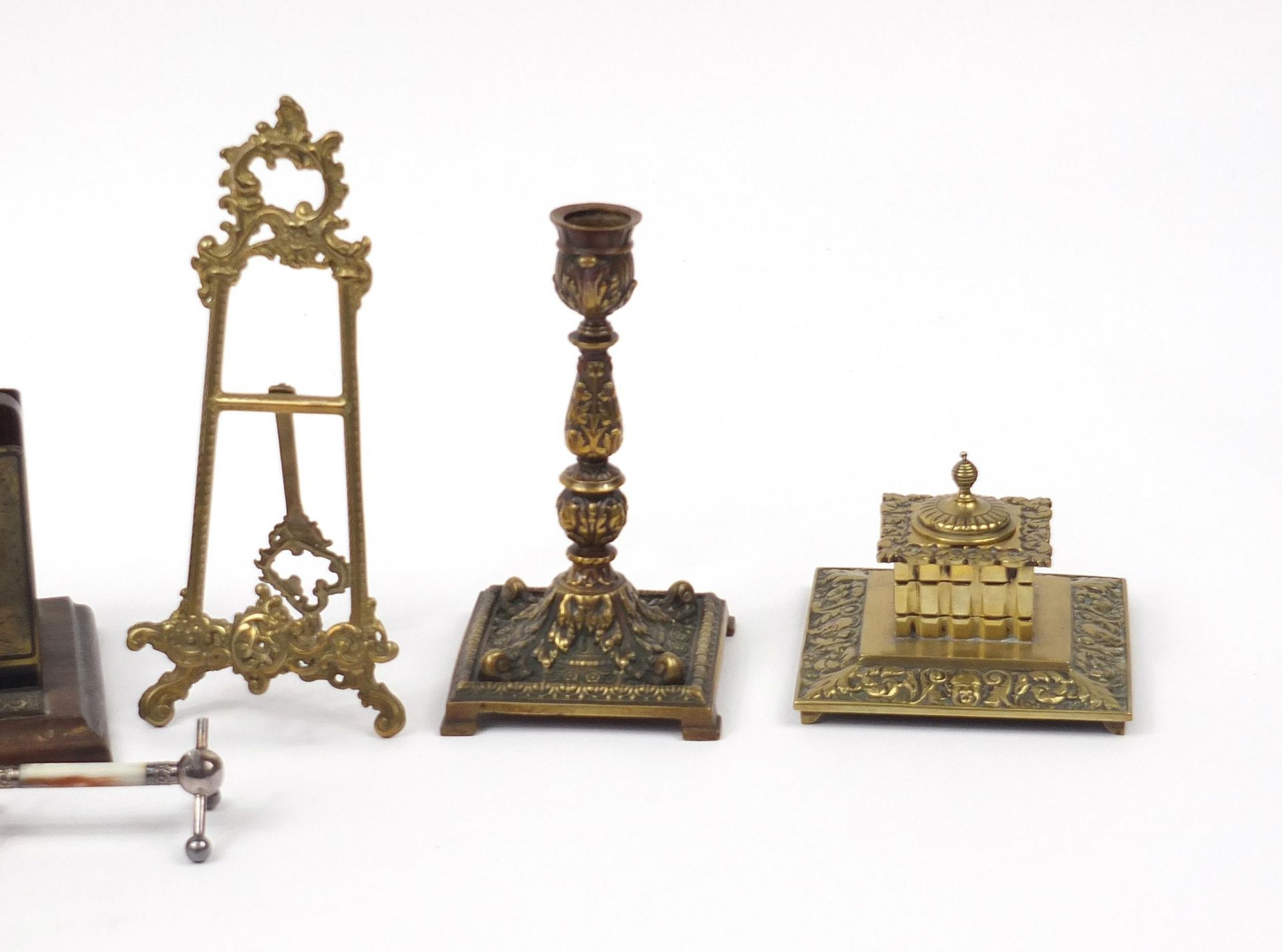 19th century and later metalware including three classical bronzed bells, one with Napoleon - Image 3 of 4