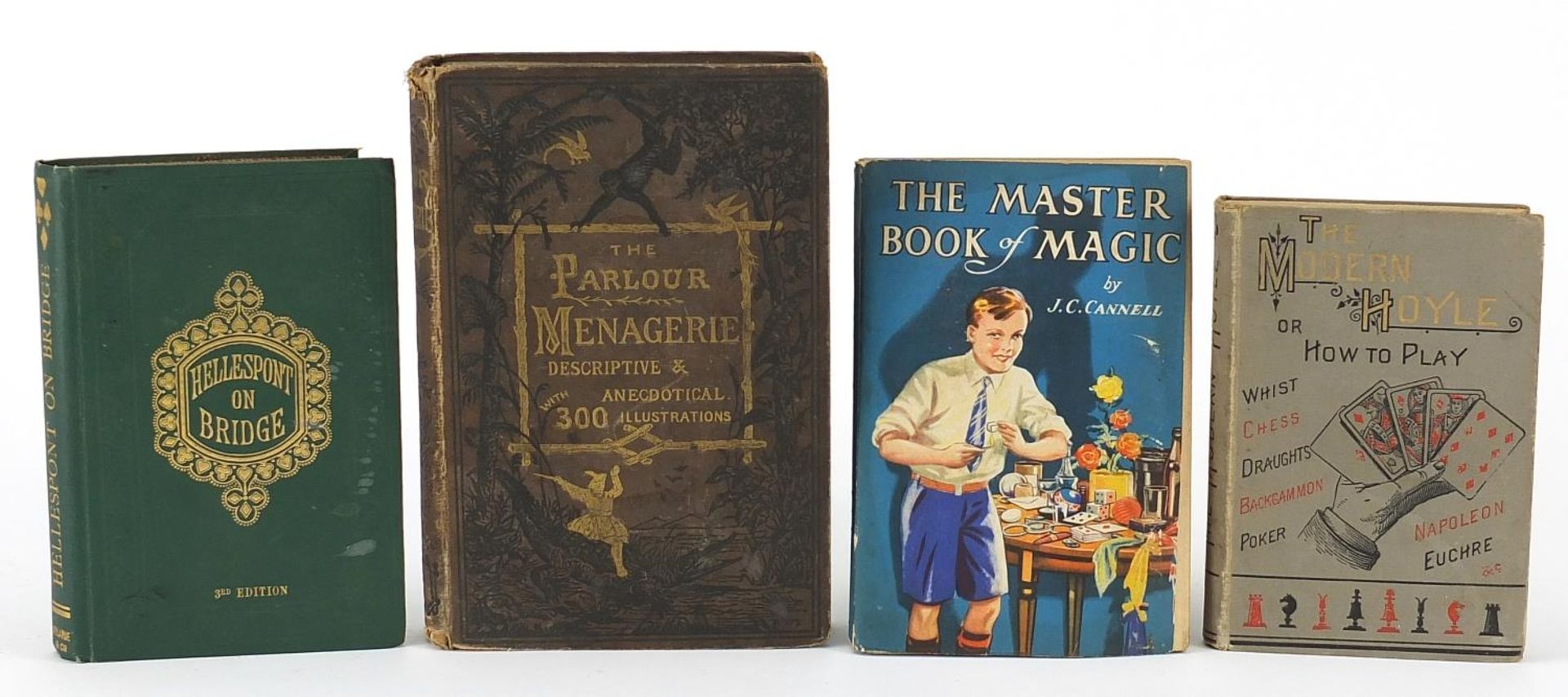 Four Hardback books comprising The Master Book of Magic by J C Cannel, The Laws and Principals of