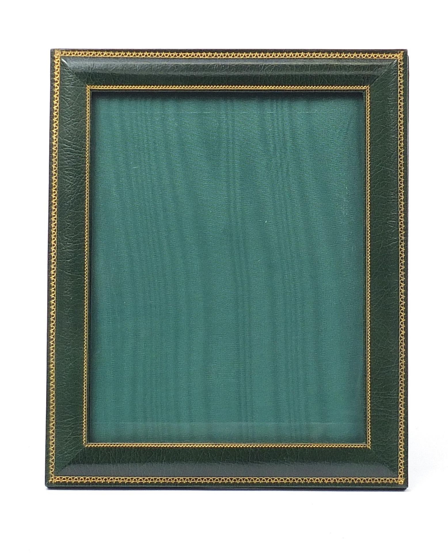 Asprey tooled leather easel photo frame with box, 28.5cm x 23.5cm, aperture size 22.5cm x 17.5cm - Bild 2 aus 5