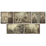 Classical Pre-Raphaelite scenes, five photo lithographs including the Seafarers claim Britain as