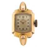 Omega, vintage ladies gold plated wristwatch, the movement numbered 12394521, the case 14mm wide
