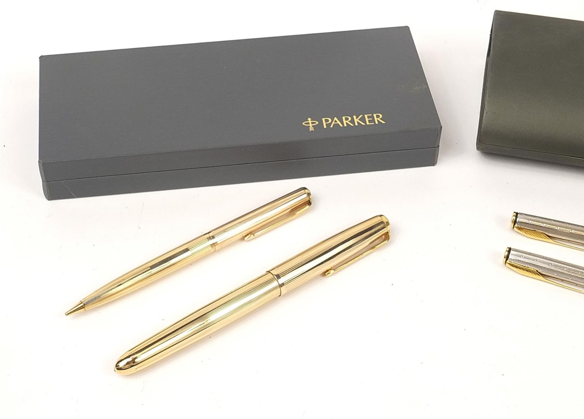 Fountain pens including Watermans Ideal, Parker Insignia and rolled gold Parker 51 fountain pen - Image 2 of 3